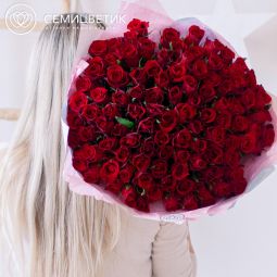 Букет из 101 красной розы (Кения) 40 см Standart